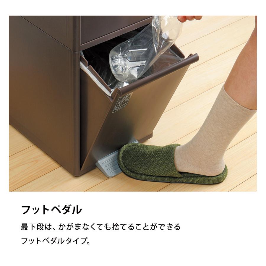 ストッカー付きスリムな多分別ゴミ箱_6