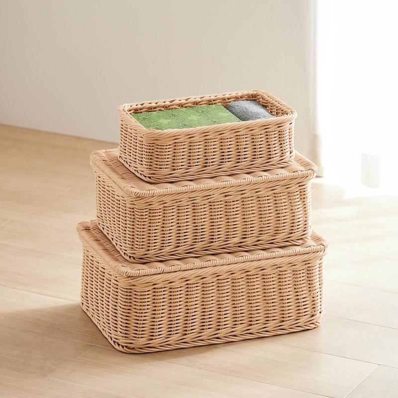 ベルメゾン（BELLE MAISON） バスケット かご 洗える 収納バスケット