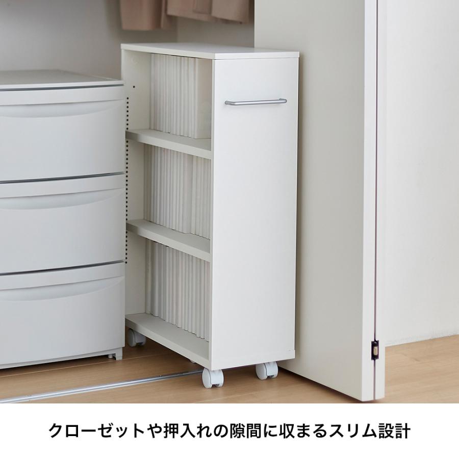 ベルメゾン - 書物棚 押し込み納める 手押し車 押し込み手押し車 キャスター付き添い人 押し入れ 書き付け手押し車 ブックシェルフ シェルフ 納める手押し車 手持ち部分付き添い人 押し込み E/20×93糎