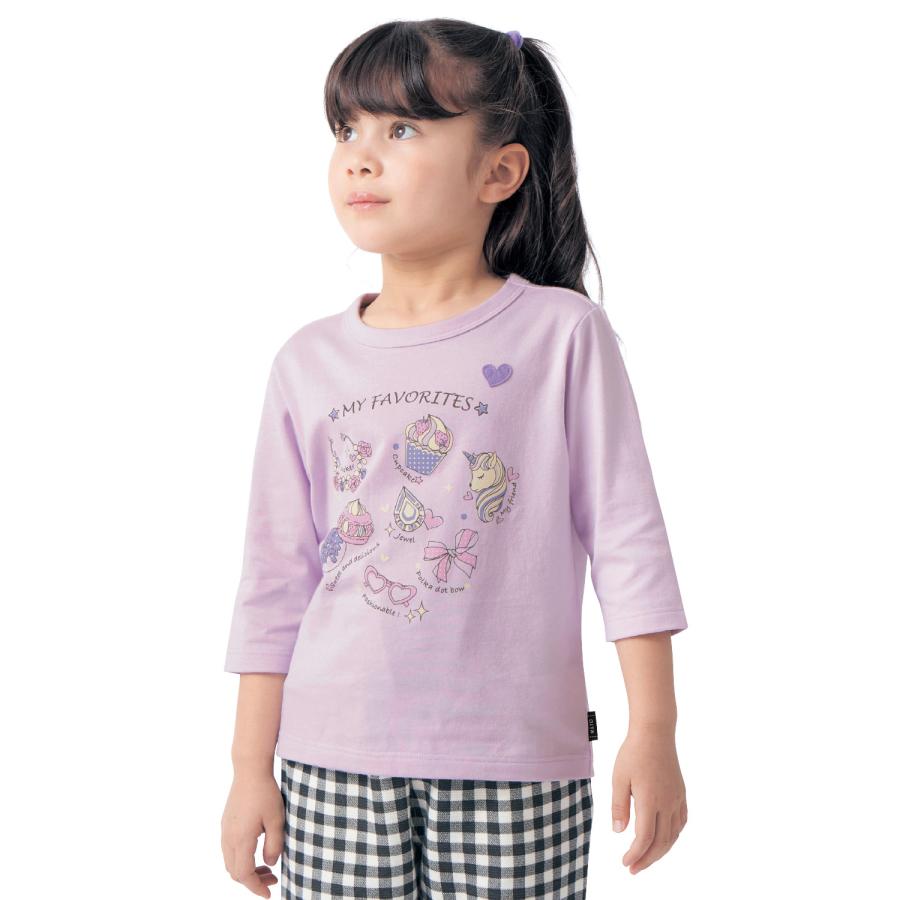 Tシャツ 7分袖 七分袖 トップス 子供 キッズ こども 子供服 男の子 ボーイズ 女の子 ガールズ プリント 名札ココ 通学 インナー ジータ GITA おしゃれ 新学期｜bellemaison｜08