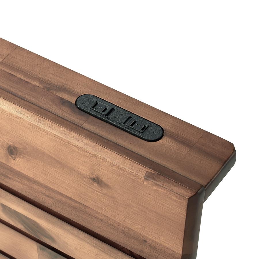 ヴィンテージ調コンセント付きすのこベッド ダブル : ベルメゾン Yahoo