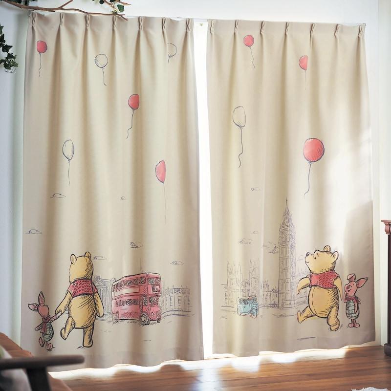 ⚪︎ディズニーキャラクター プリントカーテン ⚪︎新品⚪︎くまのプー
