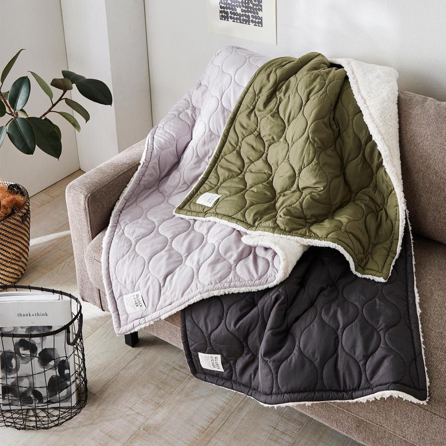 キルティングとボアのブランケット ひざかけ : ベルメゾン Yahoo