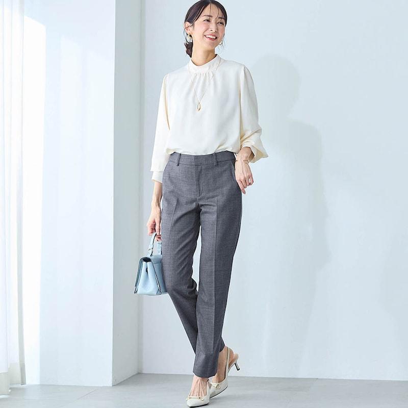 パンツ レディース 卒業式 母 服装 ロングパンツ スーツパンツ 入学式