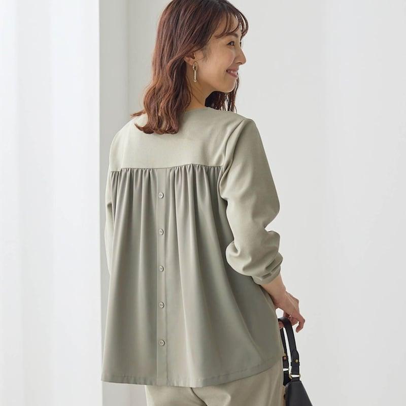 ベルメゾン BELLEMAISON 刺繍ブラウス 長袖 13号 グレー ベルメゾン - ベルメゾン BELLEMAISON 刺繍ブラウス 長袖 13号 グレー