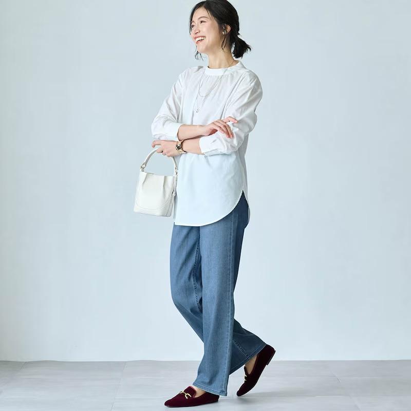 ワイドパンツ デニムパンツ レディース レディースパンツ ストレートパンツ ジーンズ デニム パンツ ボトムス ロングパンツ きれいめ 通勤 オフィス シンプル_13