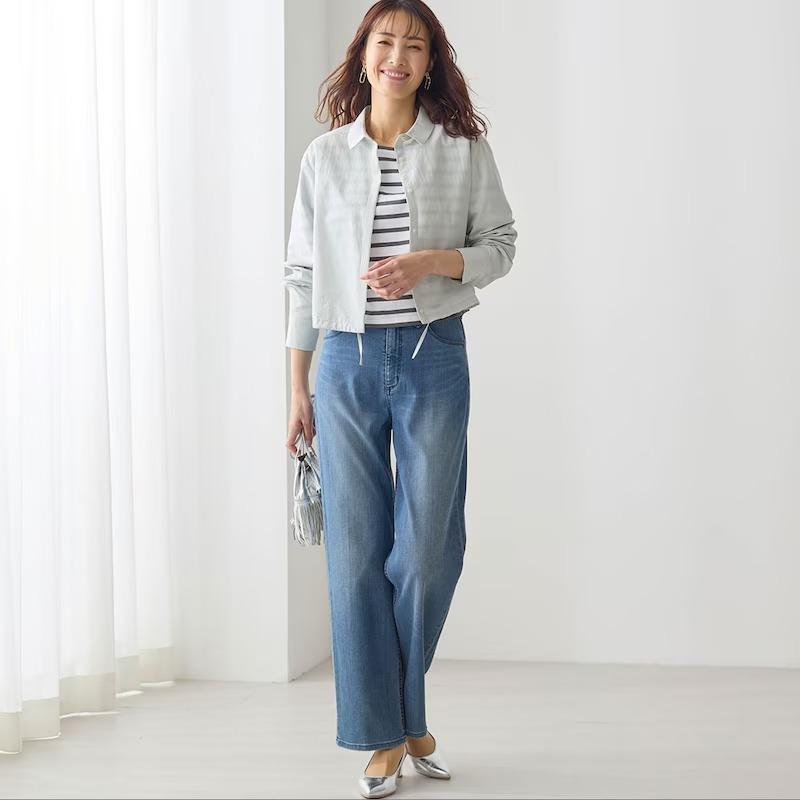 ワイドパンツ デニムパンツ レディース レディースパンツ ストレートパンツ ジーンズ デニム パンツ ボトムス ロングパンツ きれいめ 通勤 オフィス シンプル_14