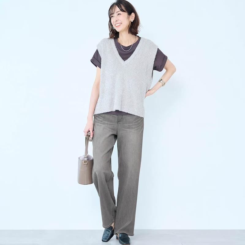 ワイドパンツ デニムパンツ レディース レディースパンツ ストレートパンツ ジーンズ デニム パンツ ボトムス ロングパンツ きれいめ 通勤 オフィス シンプル_18