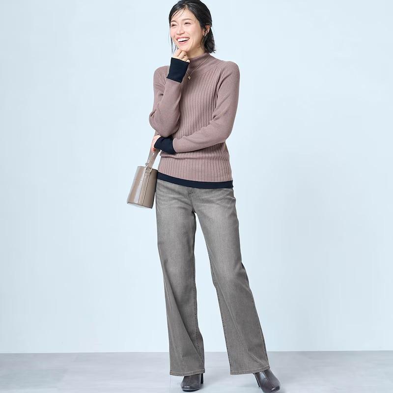 ワイドパンツ デニムパンツ レディース レディースパンツ ストレートパンツ ジーンズ デニム パンツ ボトムス ロングパンツ きれいめ 通勤 オフィス シンプル_20