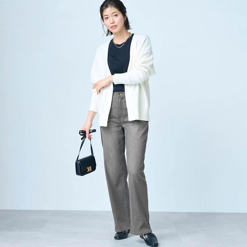 ワイドパンツ デニムパンツ レディース レディースパンツ ストレートパンツ ジーンズ デニム パンツ ボトムス ロングパンツ きれいめ 通勤 オフィス シンプル_21