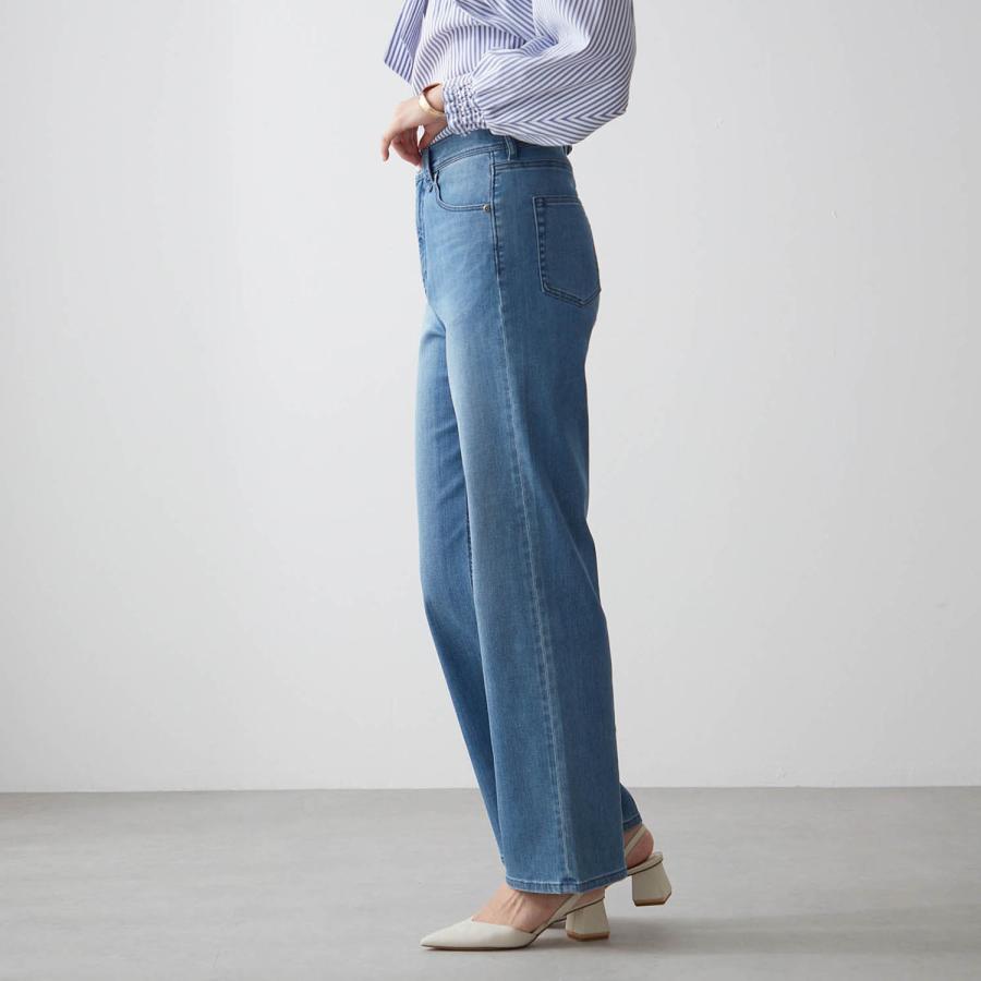 ワイドパンツ デニムパンツ レディース レディースパンツ ストレートパンツ ジーンズ デニム パンツ ボトムス ロングパンツ きれいめ 通勤 オフィス シンプル_5
