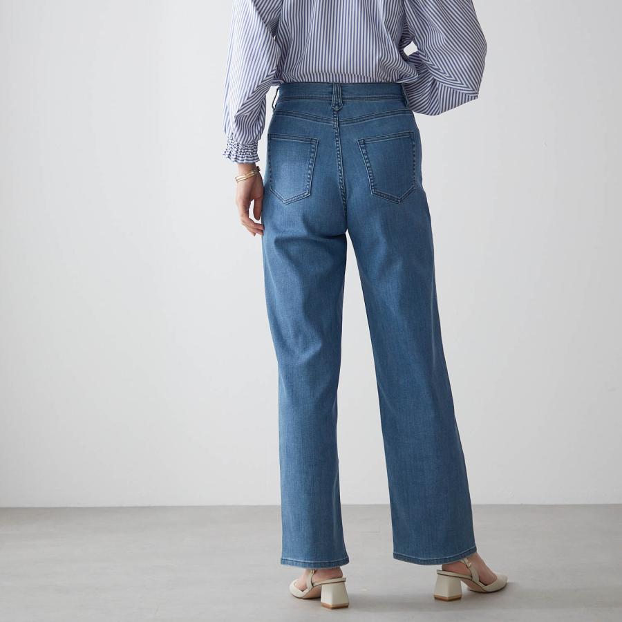ワイドパンツ デニムパンツ レディース レディースパンツ ストレートパンツ ジーンズ デニム パンツ ボトムス ロングパンツ きれいめ 通勤 オフィス シンプル_6