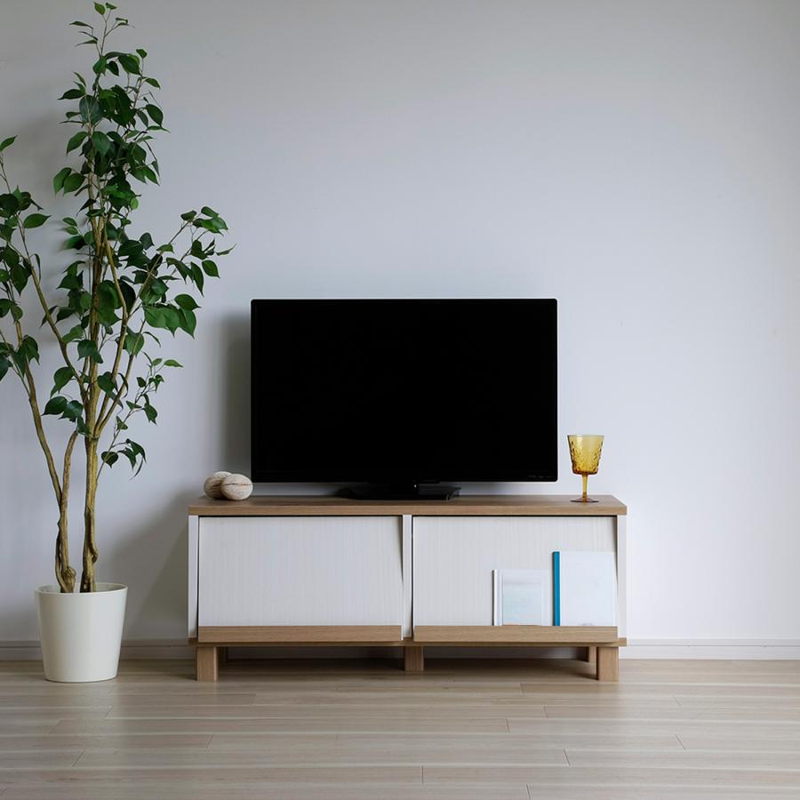 フラップ扉のナチュラルテレビ台 149.5_11