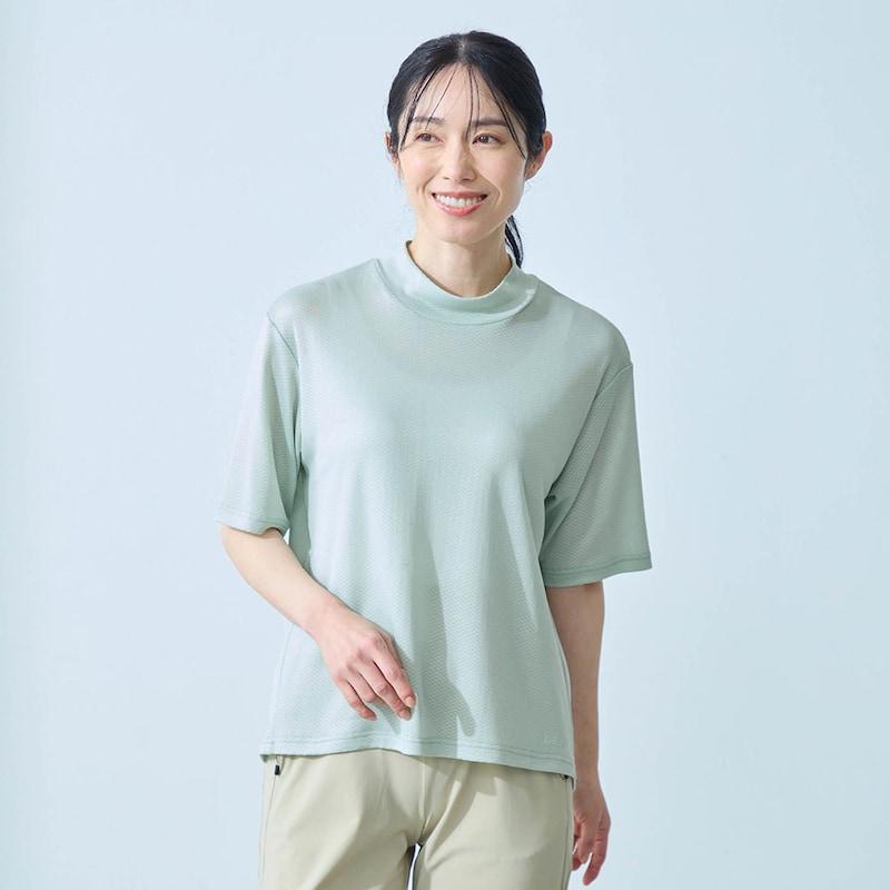 tシャツ 半袖 トップス レディース 女性 ハイネック 運動 スポーツ