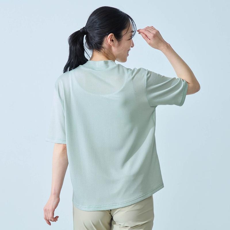 tシャツ 半袖 トップス レディース 女性 ハイネック 運動 スポーツ