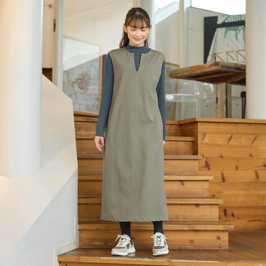 美品　23区GOLF 撥水ベスト付 ワンピース　セット　長袖 ベルメゾン（BELLE MAISON） ワンピース プルオーバー セット
