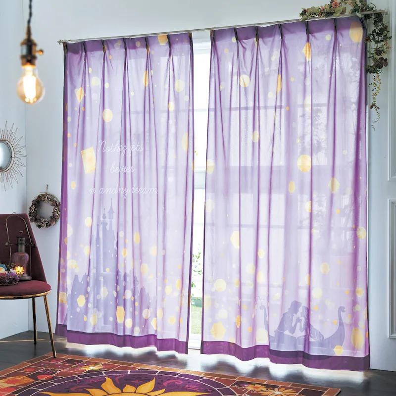 Disney（ディズニー） カーテン ミラーレースカーテン UVカット 遮熱