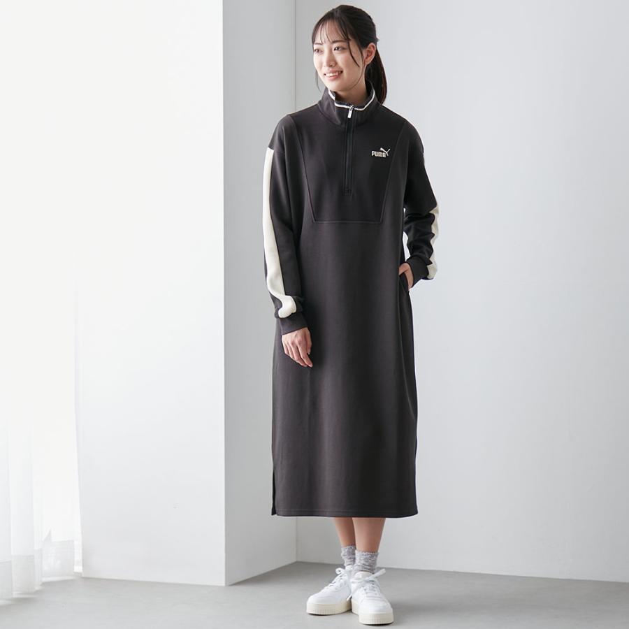 PUMA（プーマ） ハーフジップ長袖ワンピース S M L XL : ベルメゾン