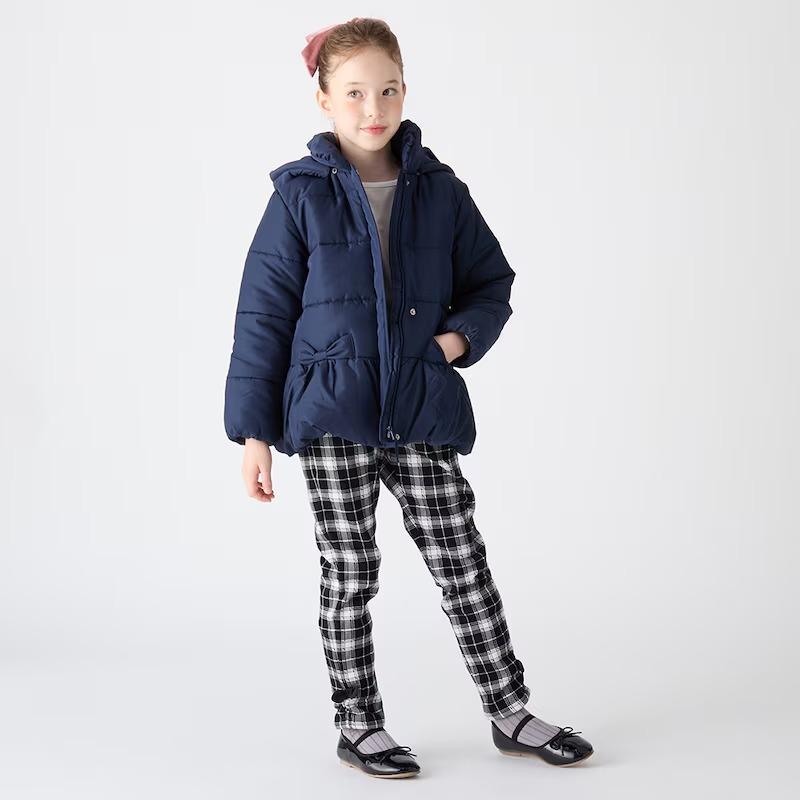 パンツ ロングパンツ 子供 キッズ 子供服 女の子 ガールズ 裏シャギー あたたか あったか 秋 冬 裾リボン デザイン ズボン 通学 おしゃれ ジータ GITA | ベルメゾン | 16