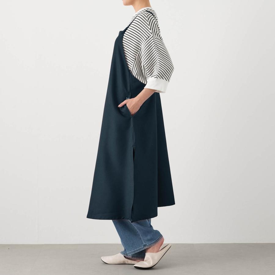 ベルメゾン エプロン ワンピース風エプロン レディース