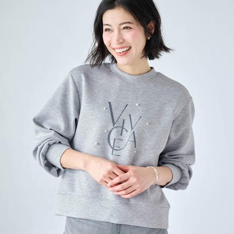 ベルメゾン スウェット 長袖 レディース プルオーバー ダンボール