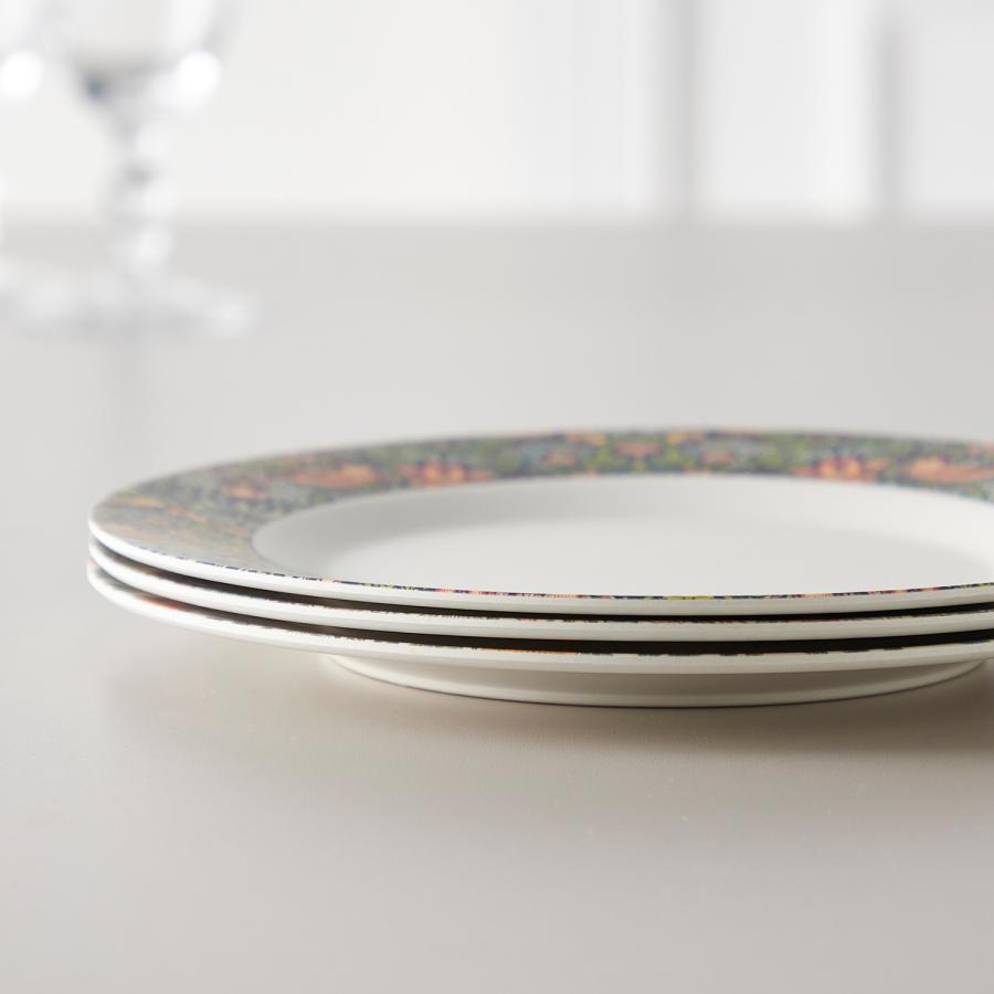 ウィリアム・モリス 割れにくい竹繊維のパスタ皿3枚セット 竹