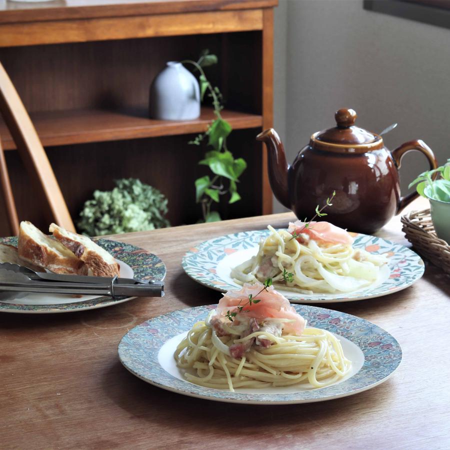 ウィリアム・モリス 割れにくい竹繊維のパスタ皿3枚セット 竹