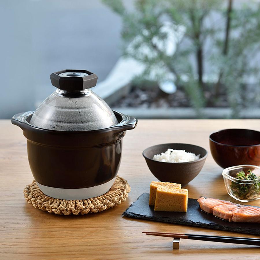 HARIO（ハリオ） フタがガラスの炊飯用土鍋 2〜3合 : ベルメゾン Yahoo