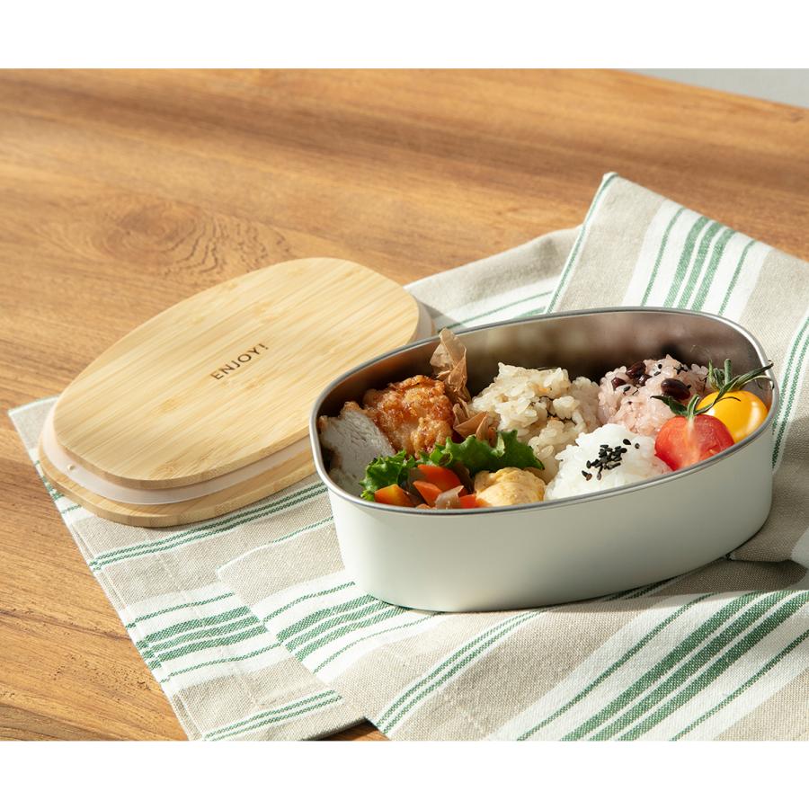 お弁当箱 弁当箱 ランチボックス オーバル型 レンジ対応 おしゃれ 18-8