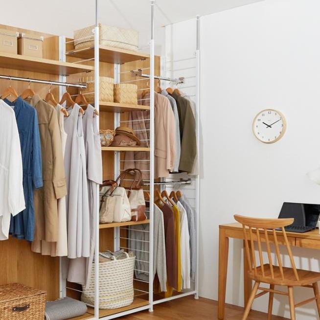 間仕切りオープンハンガーラック ハンガー2段/幅60cm : ベルメゾン