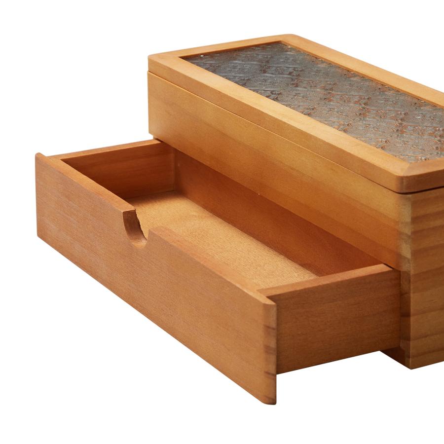 天然木とレトロガラスのカトラリーケース : ベルメゾン Yahoo