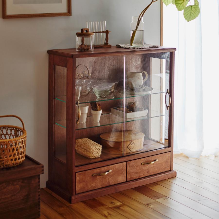 キャビネット コレクションラック コレクションキャビネット 幅80cm 