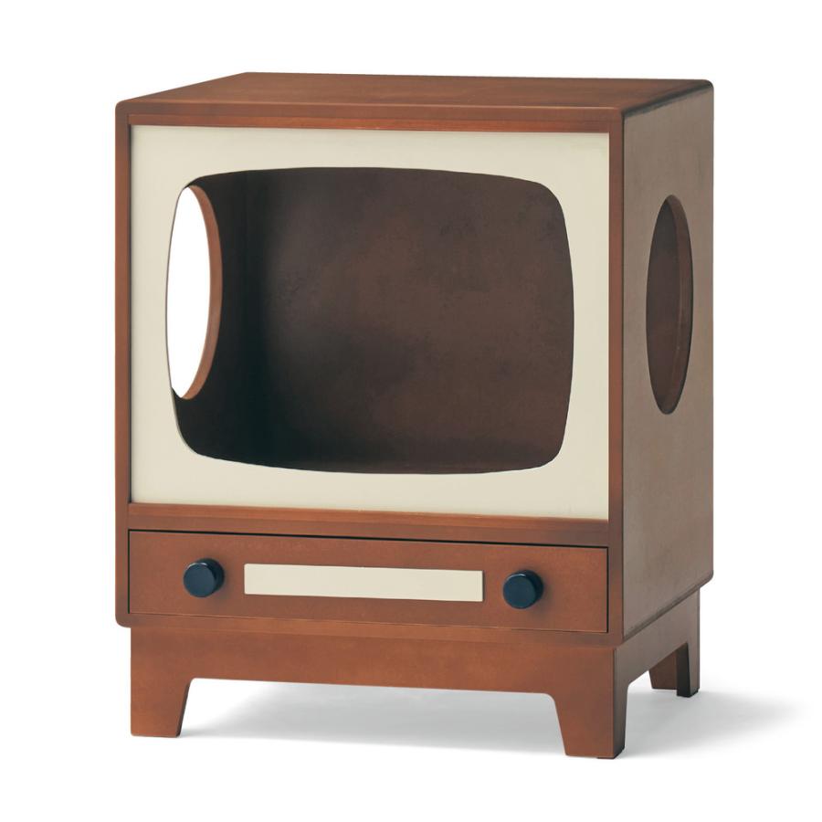 レトロテレビ型キャットハウス+おまけ付き(2021年3月まで) キャットハウス 猫ハウス ねこハウス ネコハウス ペット用 収納ラック