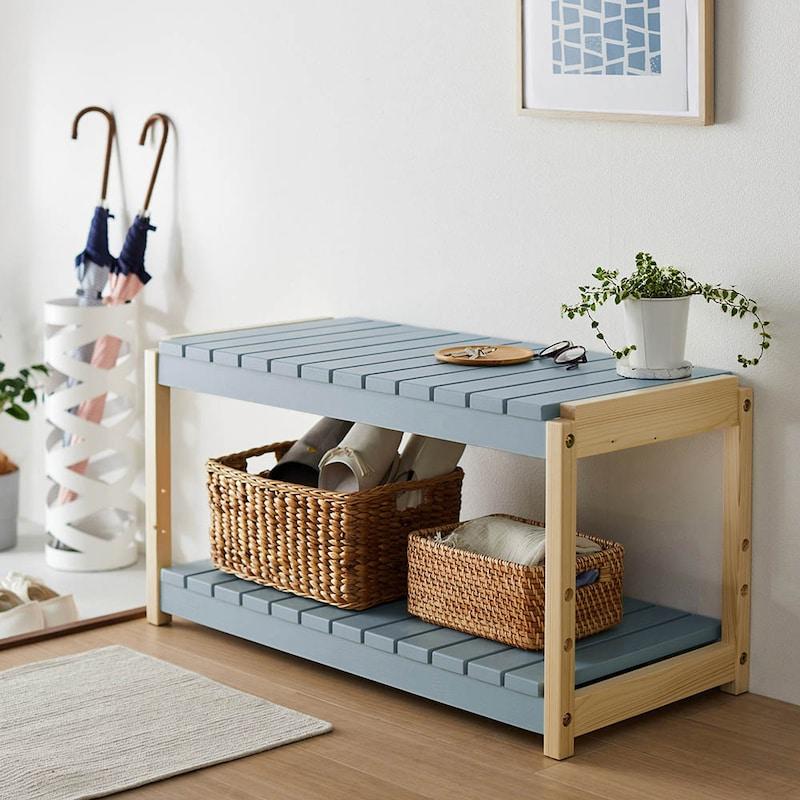 ベルメゾン（BELLE MAISON） ラック スタッキング ベンチ 収納ラック