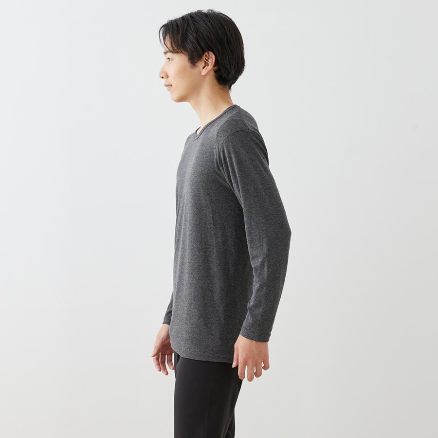 吸湿発熱ストレッチ長袖丸首シャツ M L LL : ベルメゾン Yahoo!ショッピング店 - 通販 - Yahoo!ショッピング