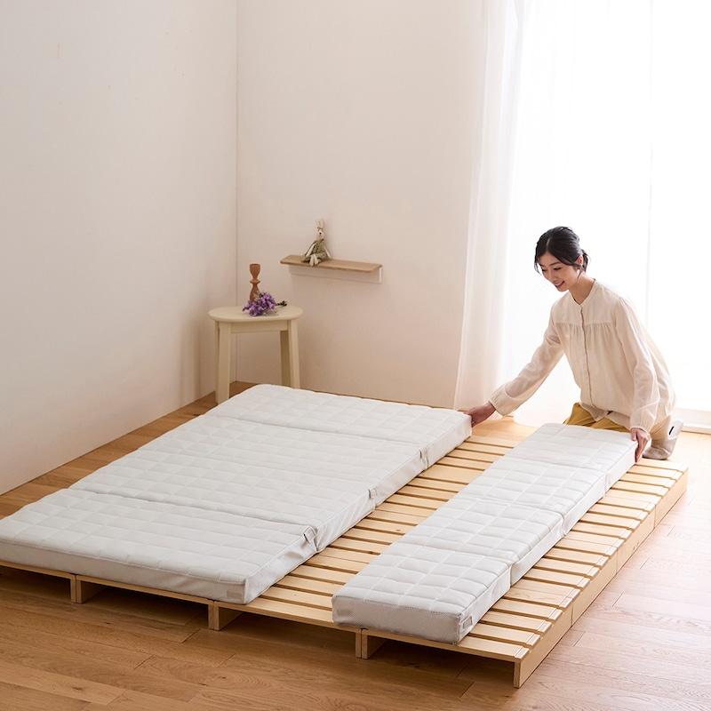 ベルメゾン（BELLE MAISON） 敷布団 スリム 折りたたみ 4つ折り 幅40cm