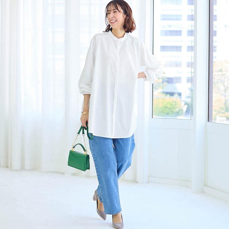 nico様ご専用yori ノーカラーシャツチュニック 新品 ベルメゾン（BELLE MAISON） シャツ ノーカラー レディース ノーカラー