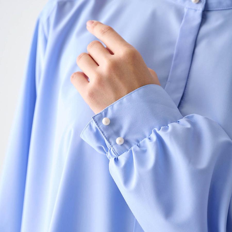 ベルメゾン（BELLE MAISON） シャツ ノーカラー レディース ノーカラー
