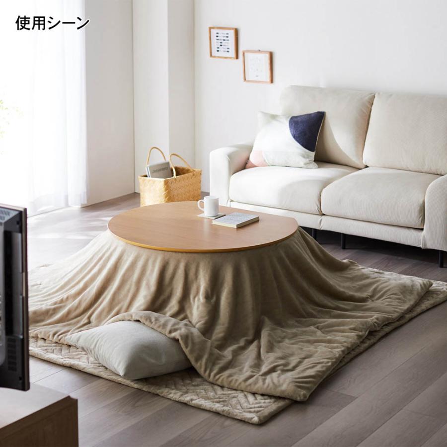 こたつ コタツ テーブル ローテーブル センターテーブル こたつテーブル 机 半月形 リビング ダイニング シンプル おしゃれ オールシーズン 通年 Aタイプの画像