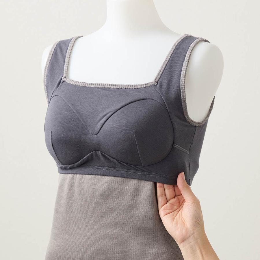 新品未使用　タンク　ブラトップ　グレー　クリスマス　ちゃぴさん　ジムウェア　M リブニット風ブラタンクトップ【インフルエンサーharukaコラボ】｜通販