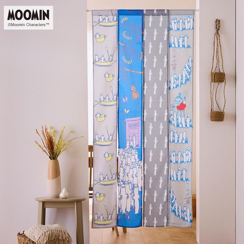 me Chan Chan　暖簾　MOOMIN　マリメッコ柄　リトルミィ MOOMIN（ムーミン） 暖簾 のれん 間仕切りカーテン カーテン 4連のれん