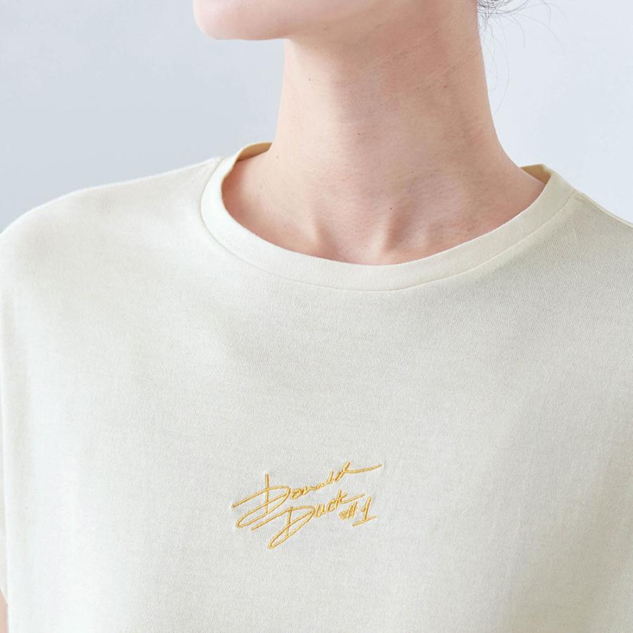 イタリア デニーローズ レディース フレンチスリーブ 白 ビーズ刺繍 Tシャツ 109042_db04.jpg?20250611115452