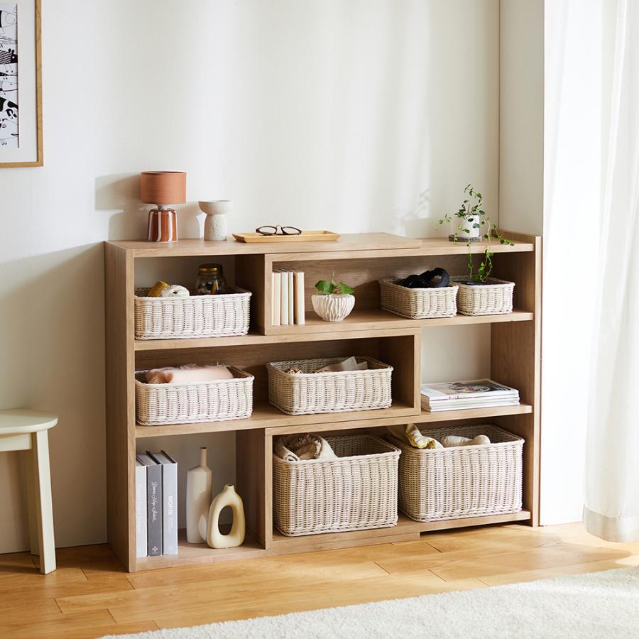 ベルメゾン（BELLE MAISON） バスケット かご 洗える ラタン調 収納