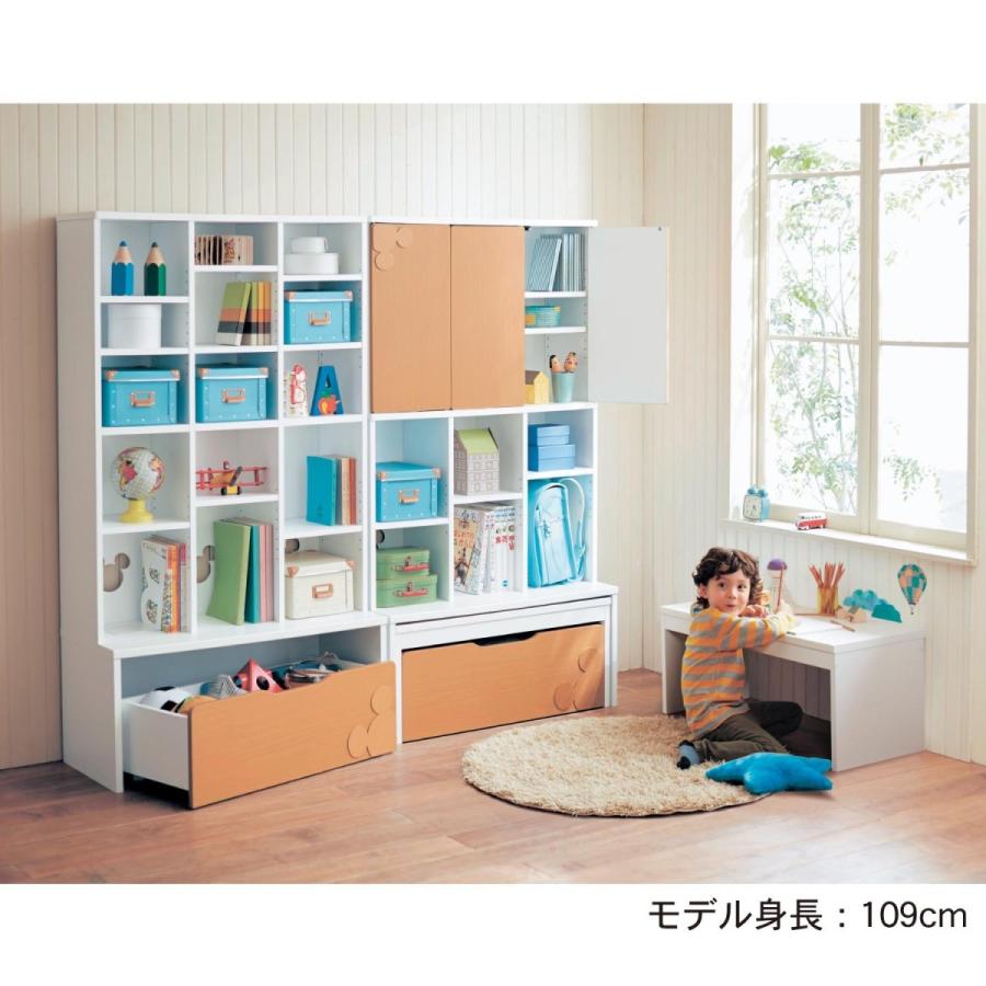 セット ディズニー ベルメゾン Paypayモール店 通販 Paypayモール デスク付きシェルフ ミッキーモチーフ ナチュラル D