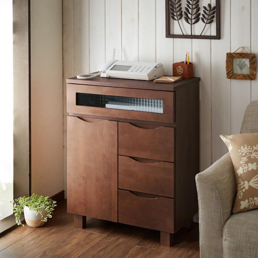 電話台 ファックス台 チェスト リビング 収納 アルダー材 天然木 日本製 低ホルマリン おしゃれ ブラウン 60 36 ベルメゾン Paypayモール店 通販 Paypayモール