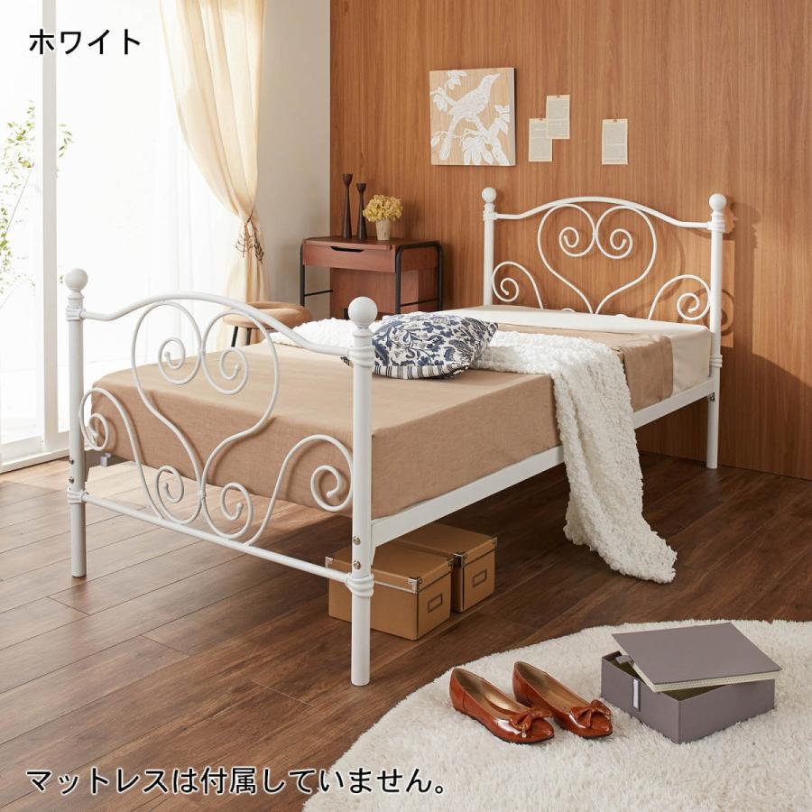 ベッド 収納付きベッド ベルメゾン 曲線モチーフのアイアンベッド カラー ブラック ベルメゾン Paypayモール店 通販 Paypayモール