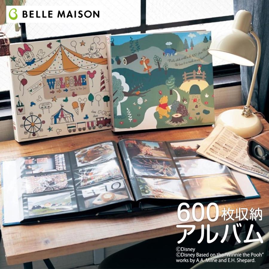 アルバム 写真 ディズニー 大容量 収納 600枚 台紙 おしゃれ プレゼント かわいい 誕生日 L判 L版 ミッキー ミニー プーさん チップ デール 入園 入学