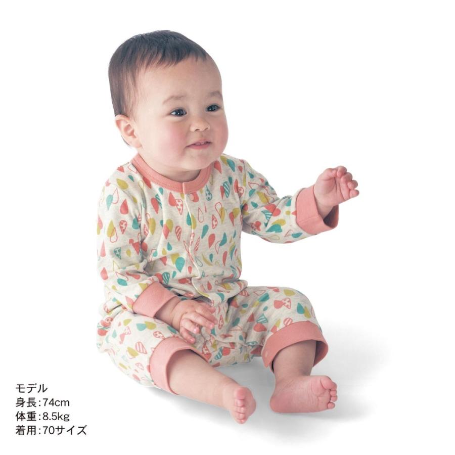 ベビー服 パジャマ 北欧風柄の前開きカバーオールパジャマ 花 ベルメゾン Paypayモール店 通販 Paypayモール