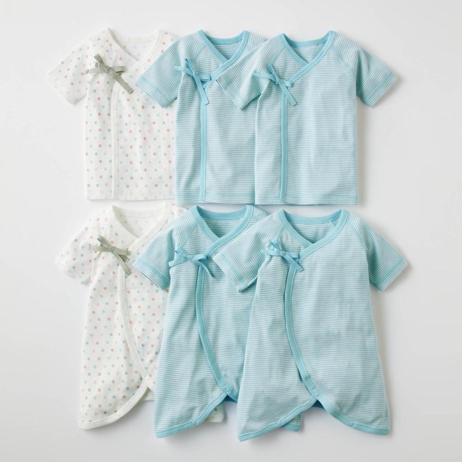 Gita ジータ フライス短肌着３枚 コンビ肌着３枚セット ベビー肌着 新生児 男の子 女の子 ミントオフドットセット ５０ ６０ ベルメゾン Paypayモール店 通販 Paypayモール
