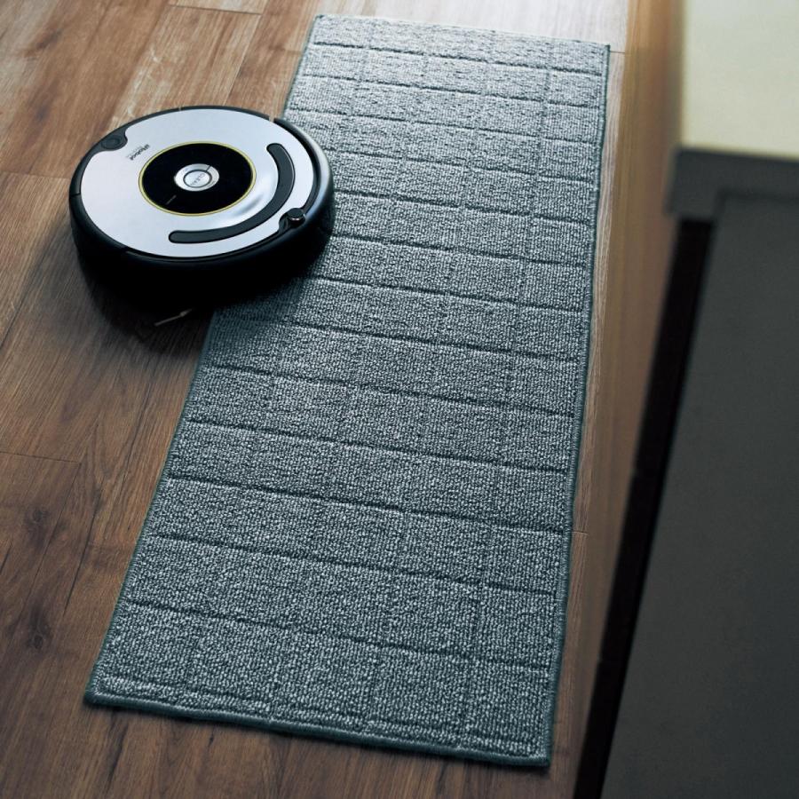 高評価低価 キッチンマット ライトグレー系 約60 240 ベルメゾン Paypayモール